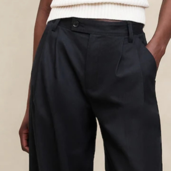 New Banana Republic Linen Wide-Leg Pants Size 4 - Picture 1 of 10